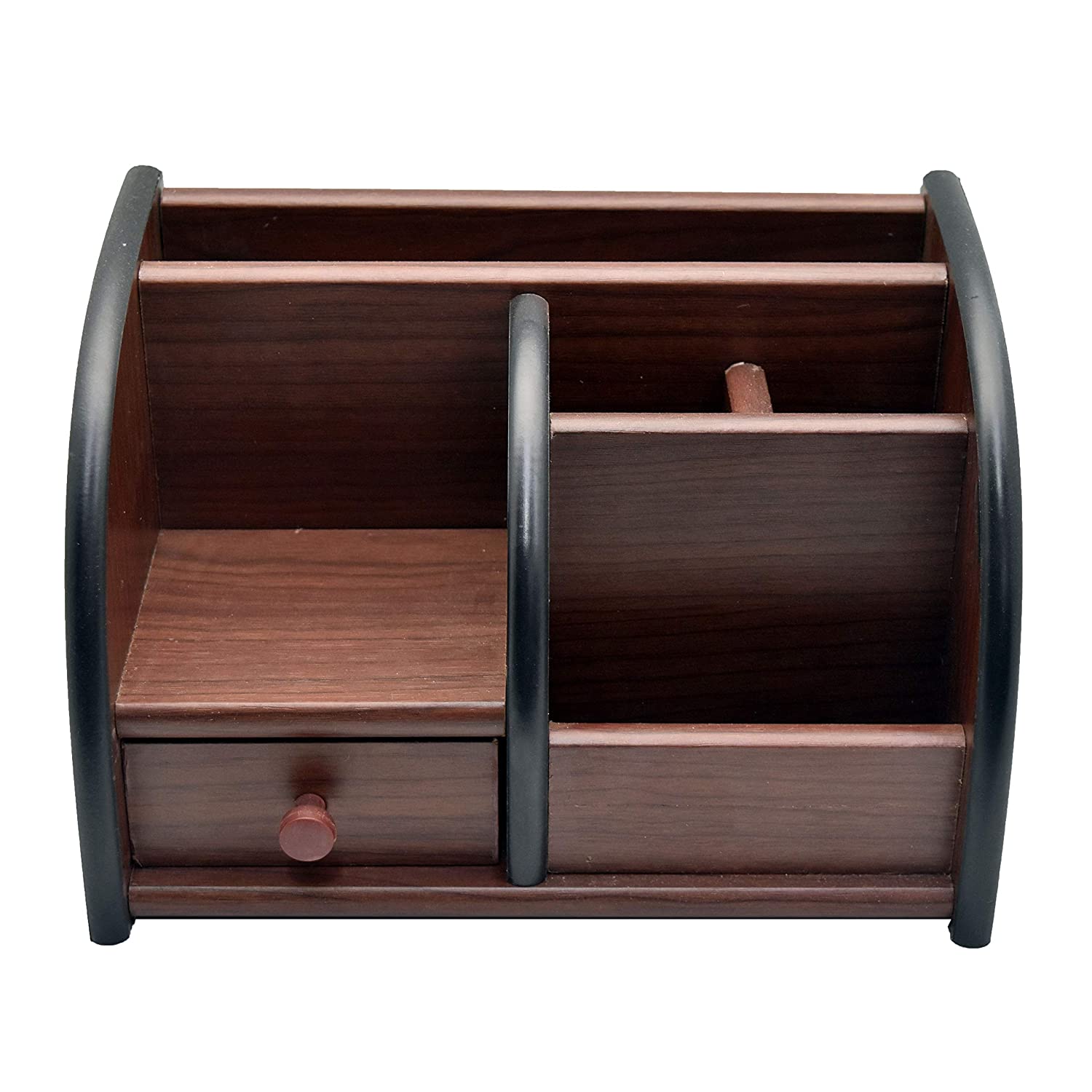 Pen Stand With Visiting Card & Mobile Holder | Multipurpose Wooden Desk Organizer Pen And Pencil Stand For Office Table With Business Card Holder Box And Mobile Stand (Wooden). 
