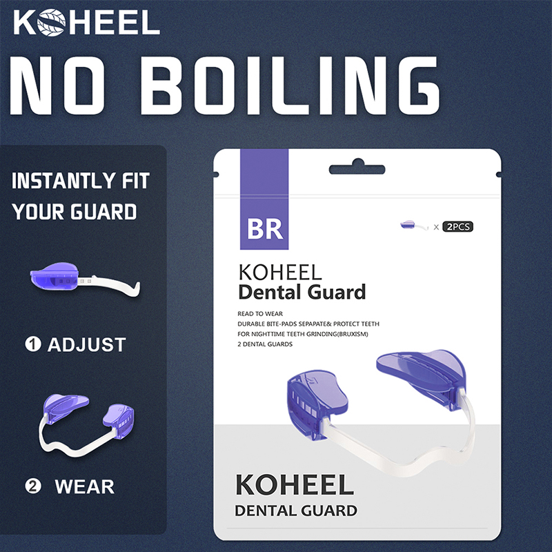Stops Bruxism Adjustable Teeth Grinding Dental Mouth Guard Eliminate TMJ and Clenching Koheel-BR 2 Count with Braces Box FeeoiF. 