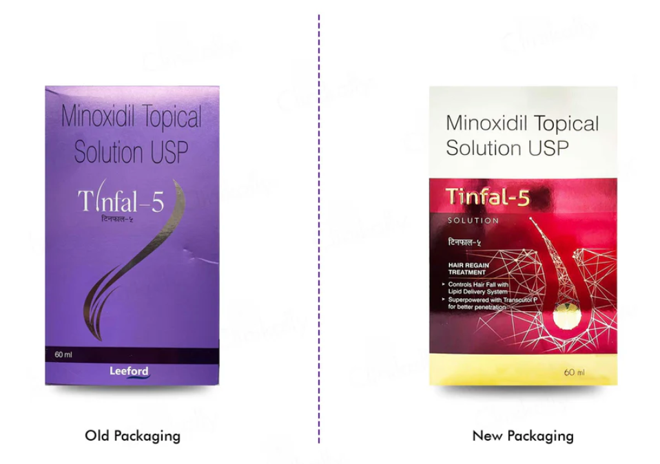 Tinfal Minoxidil 5% Topical Solution - 60ml. 