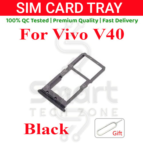 Vivo V40 Sim Tray Micro SD Card Slot with Sim Ejector Pin Replacement Part. 