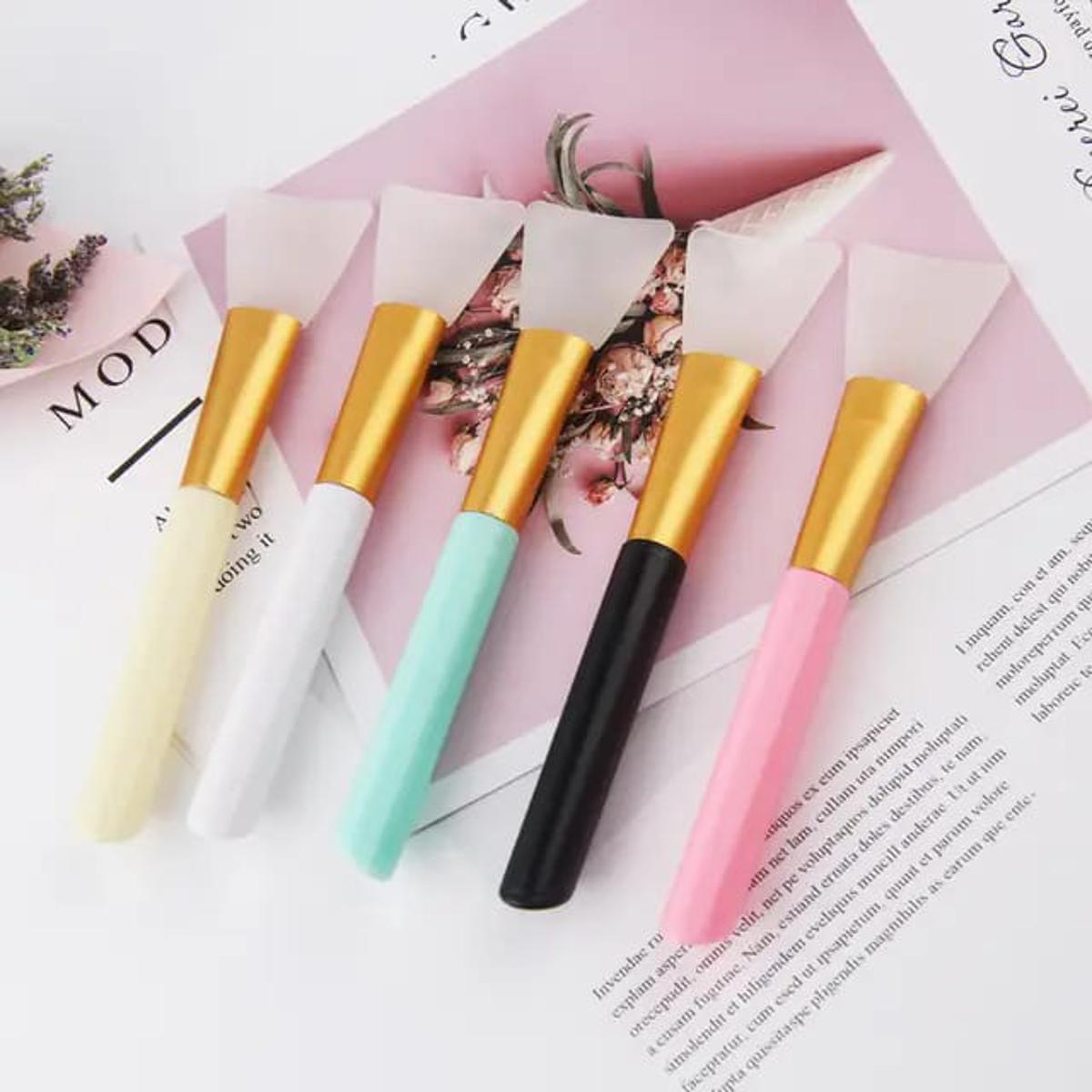 Free sample Rose Gold Synthetic face masking brush and bowl Set Private Labei face masking fan brush
