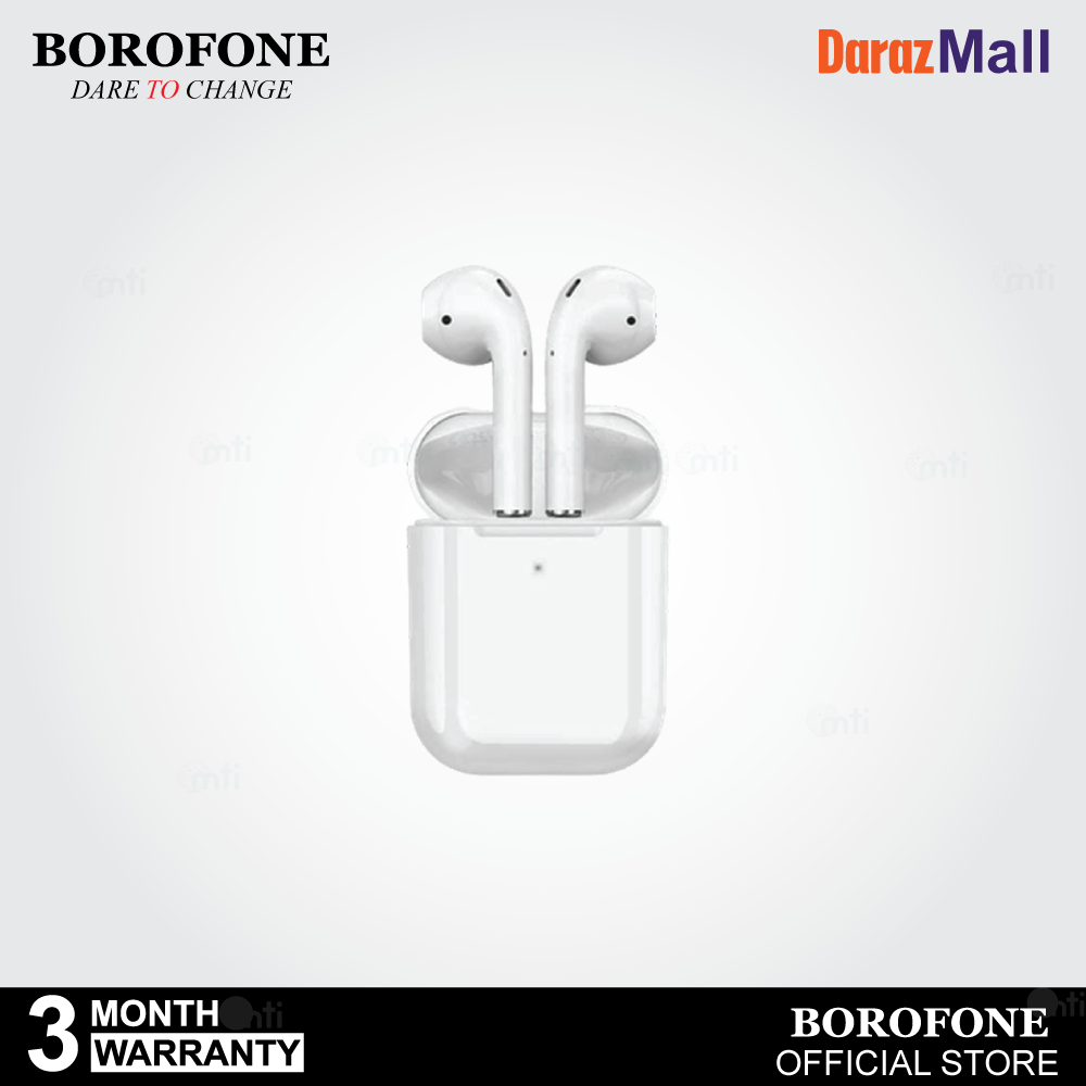 BOROFONE BW01 Plus TWS Bluetooth 5.1 Earphones TWS Earbuds Bluetooth Headset With Mic In Ear Handsfree Music Earphones Answer / End Call for IOS&Android Phone With charging Cable. 