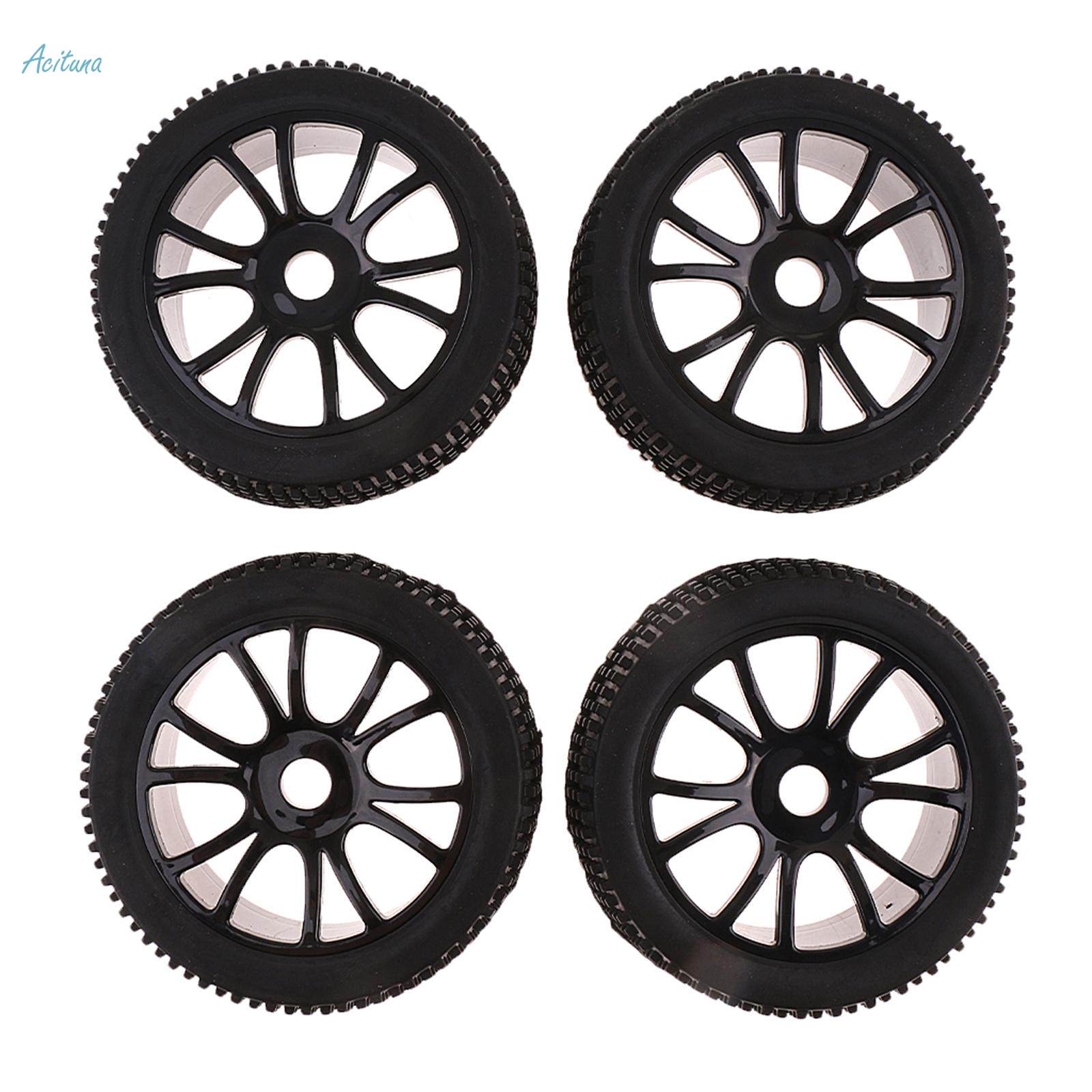 8Pieces 1/8 RC Car Tires Wheel Rims Hex for HSP HPI RC Car Parts. 