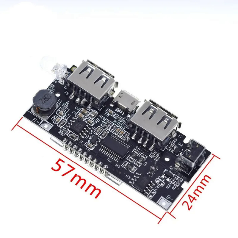 Dual USB 18650 Battery Charger PCB Power Module 5V 1A 2.1A Mobile Power Bank Accessories for Phone DIY New LED LCD Module Board. 