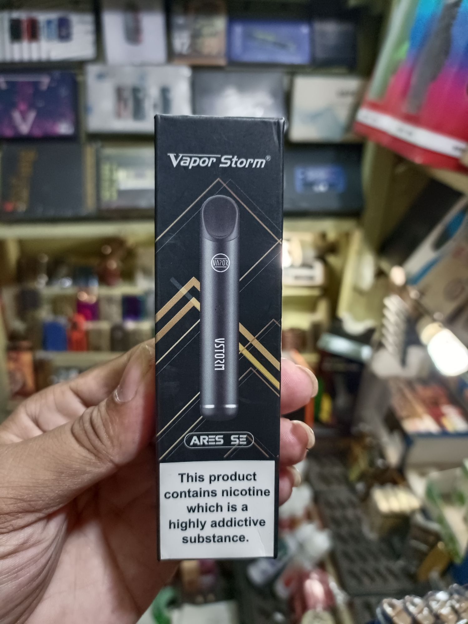 Vapor Storm Ares Se vstorm Cartridge Puff 1pc it's Mini Size Vape (1pc 60 ml Flavour Juice Free). 