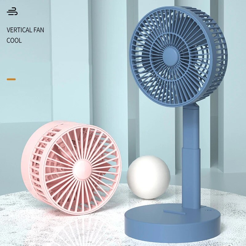 【NEW】 Xiaomi Portable Small Desk Fan Ultra Quiet Table Fan USB Rechargeable Cooling Fan With 3 Speed Powerful Wind Office Foldable Fan. 