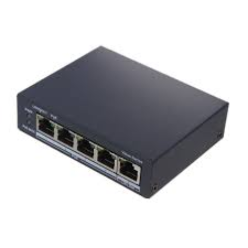 Hikvision DS-3E0505P-E/M 4 Port Gigabit Unmanaged POE Switch. 