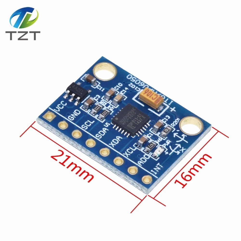 【happy one】IIC I2C MPU-6050 MPU6050 3 Axis Analog Gyroscope + 3 Axis Module For Arduino With Pins 3-5V DC. 