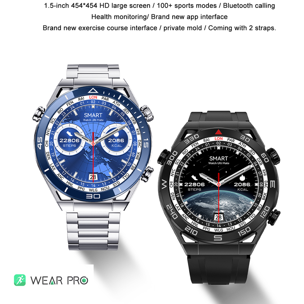 DT Ultra Mate Men Smart Watch with Compass  NFC IP68 Waterproof Bluetooth Call Watch Sports Wristband for IOS Android Phone.. 