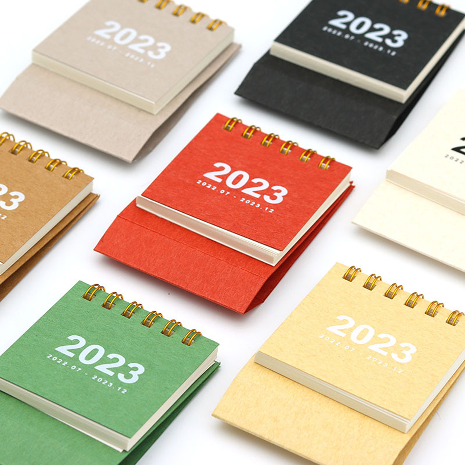 Mini Desk Calendar Portable 2023 Small Stand Up Desk Calendar. 