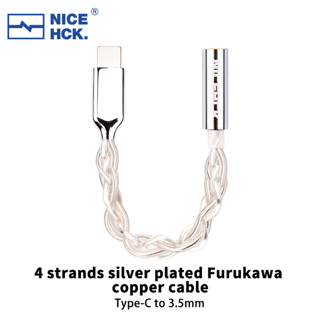 Nicehck Tc3 Dac Amplifier Alc5686 Chip Metal Alloy Type-C To 3.5mm Adapter Cable Wire Decoding Hifi Support Line-Control. 