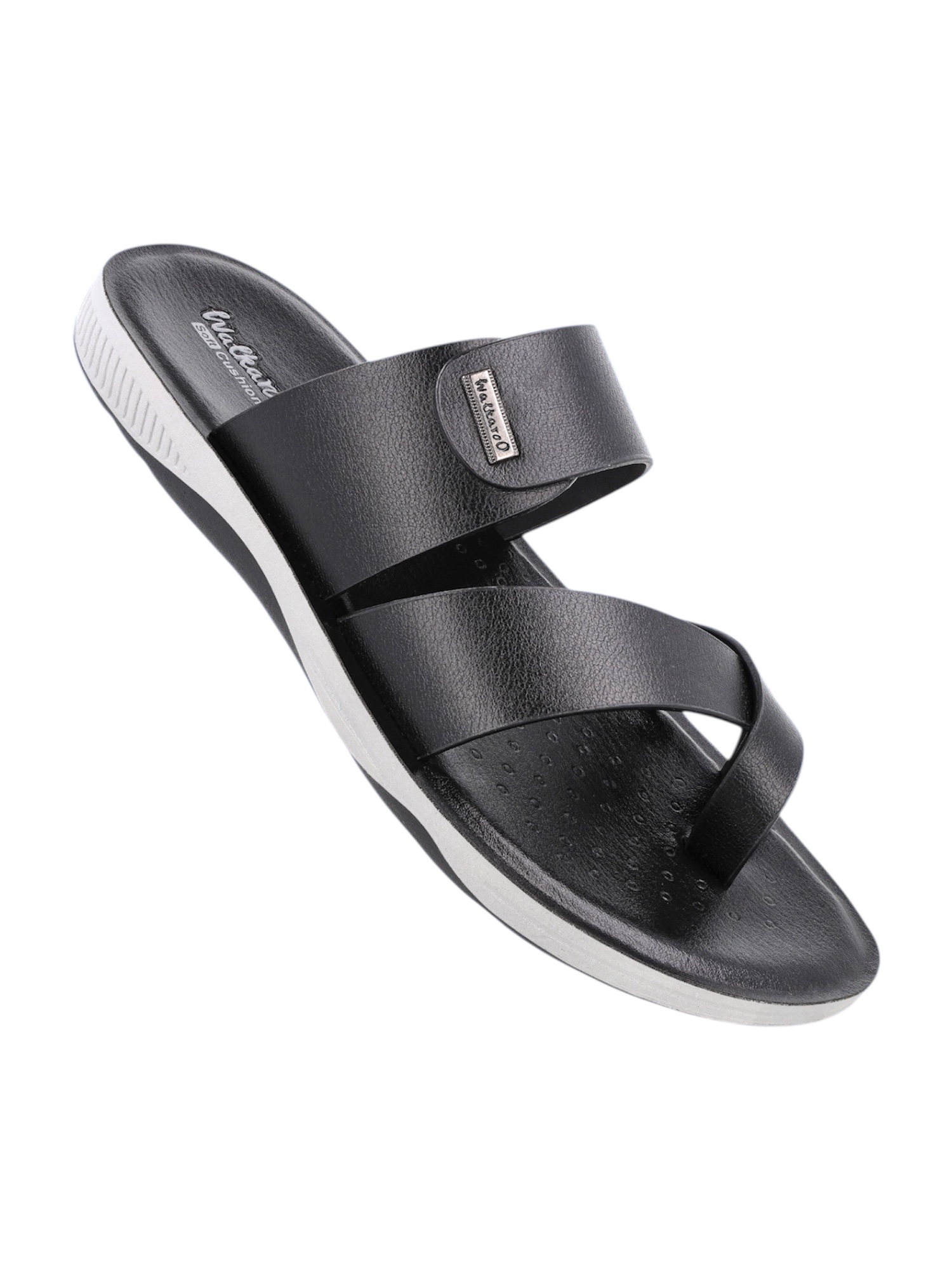 WALKAROO+ GENTS Black COLOR CASUAL AND COMFORTABLE SANDAL