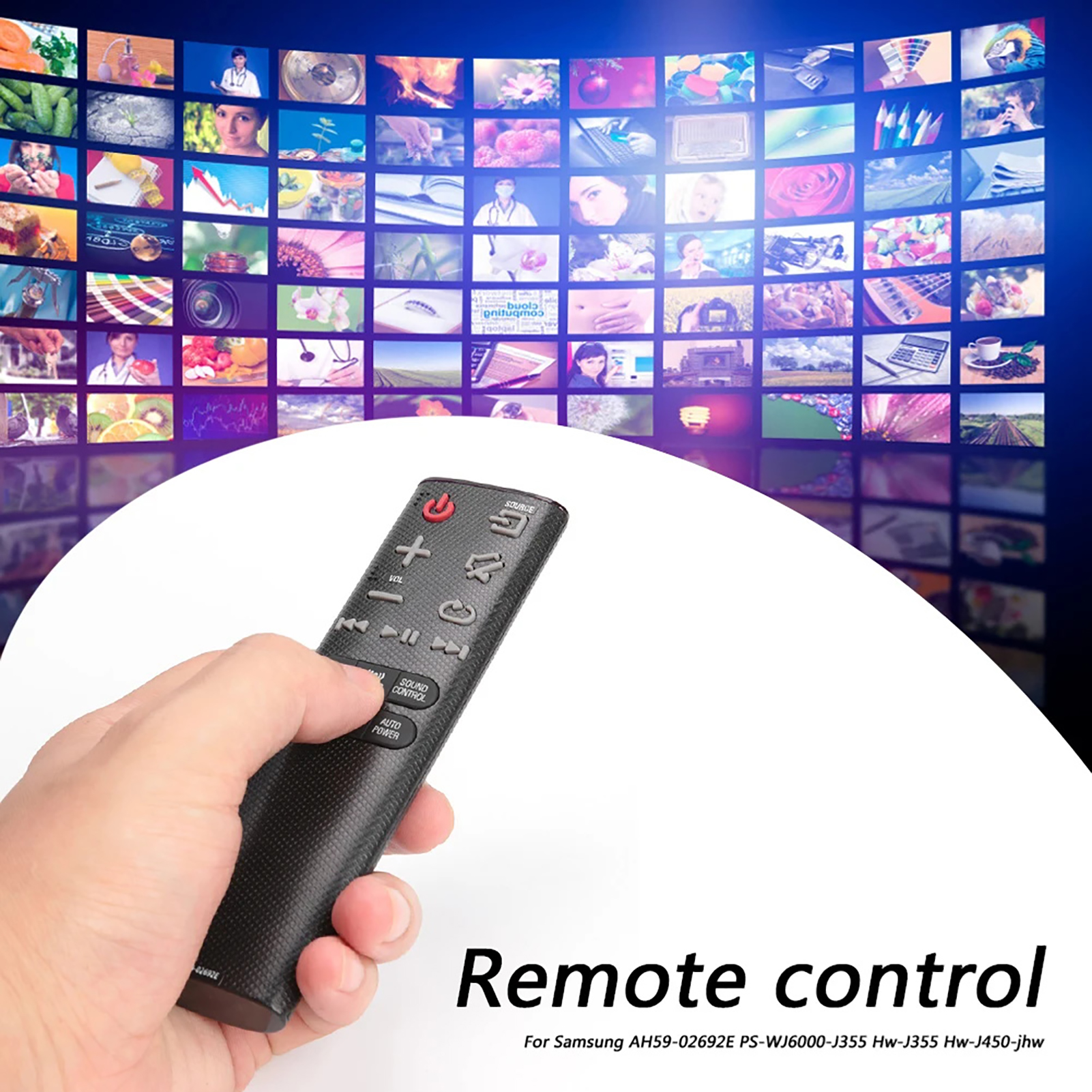 Long Distance Remote Control Samsung Soundbar Ps-wj6000 Hw-j355 Hw-j450 Remote Control Replacement Fast Response Infrared Controller for Soundbar Remote Control. 
