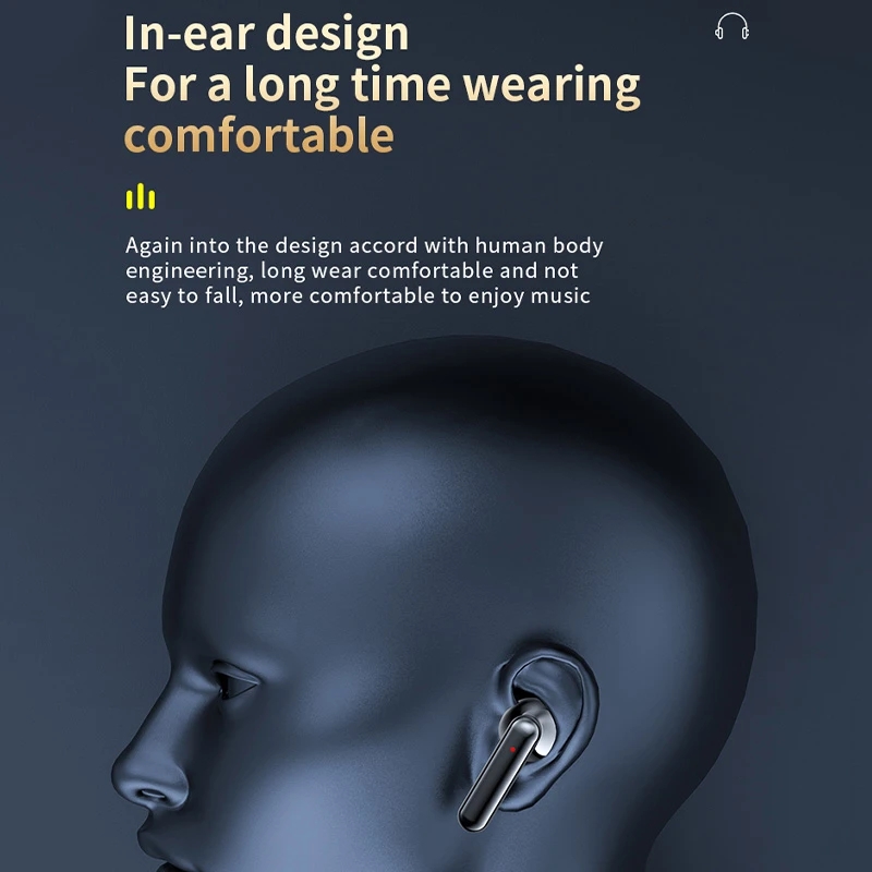 INNOVAT® Air buds K40 Bluetooth Earphones Digital Display Headset Noise Cancelling Earbuds With Microphone High Fidelity Stereo Sound Headphones. 
