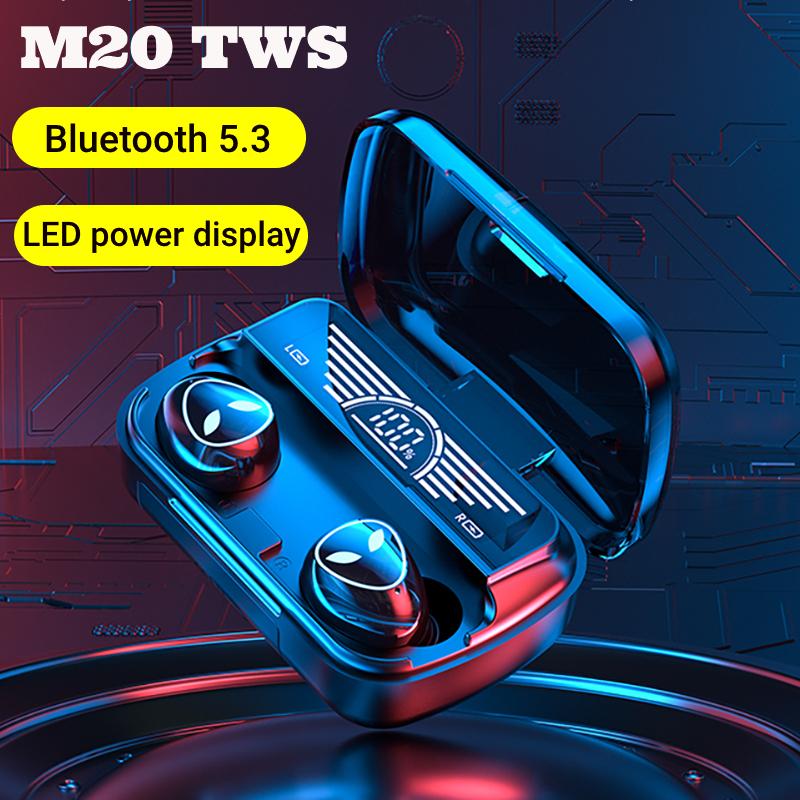 M20 TWS Wireless Earbuds With noise cancelling features & Clear Sound Feature. 