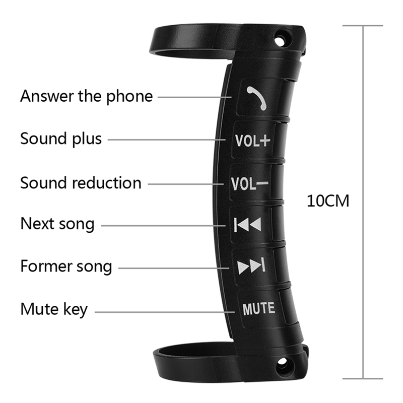 Universal Car Steering Wheel Remote Control Button Multi-Function Wireless Bluetooth Control for 2DIN DVD Player. 
