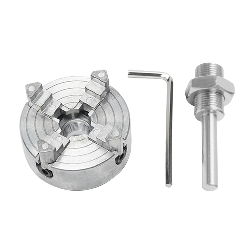 Mini Lathe Chuck Set, Z011A Extension Four Jaw Chuck and Connecting Rod Set, Electric Drill Chuck