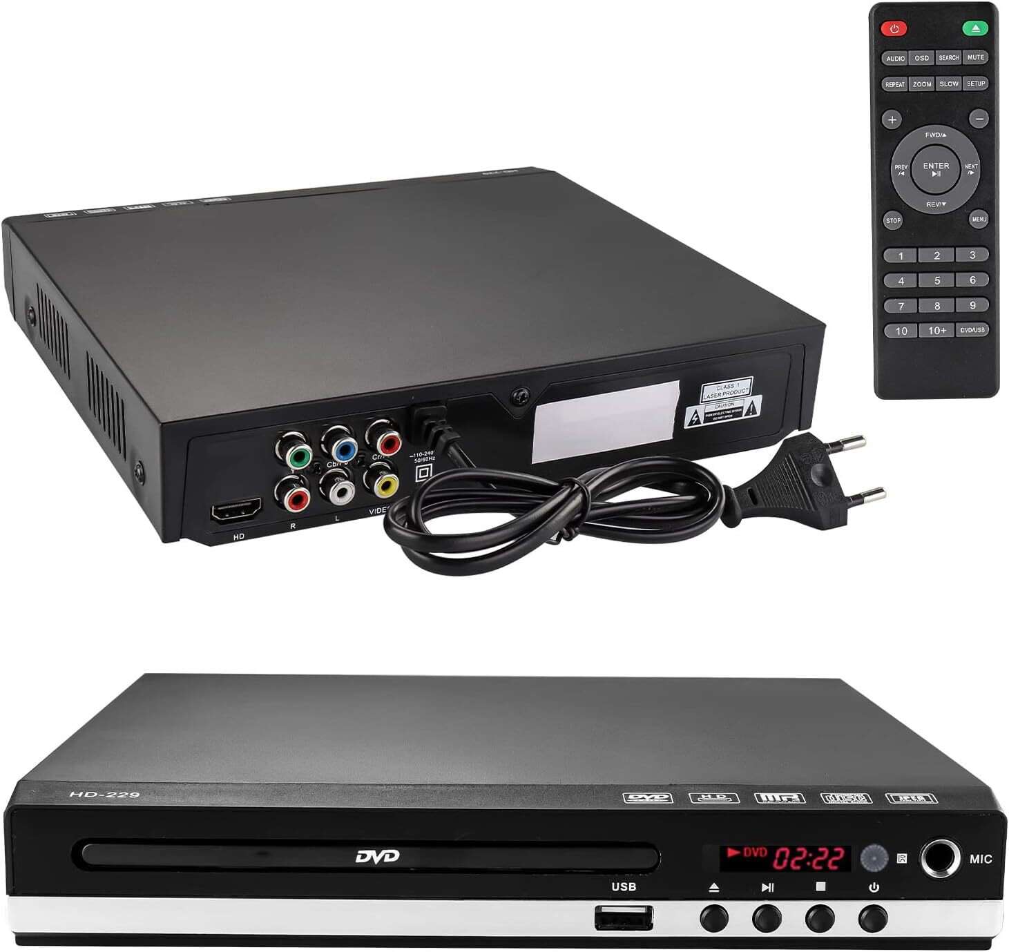 Home DVD EVD children's VCD player, high-definition mini CD player. 