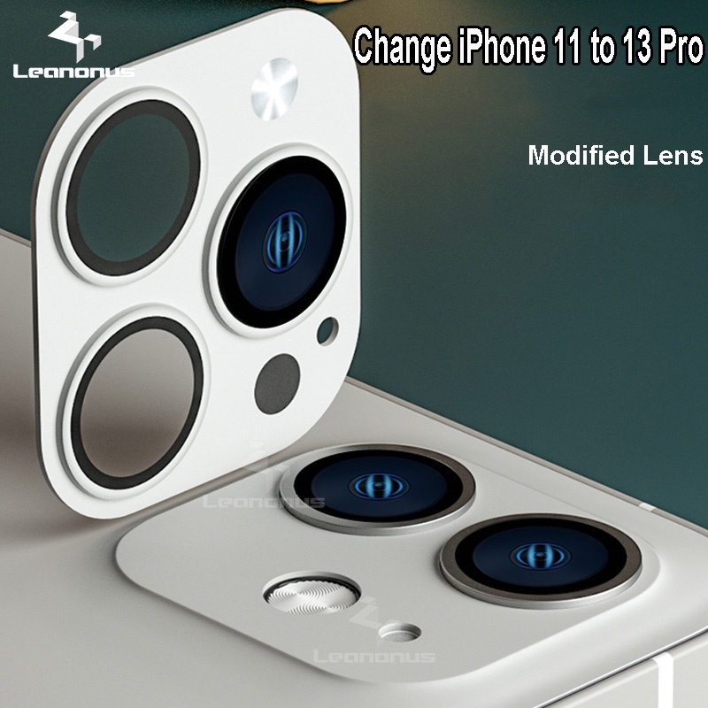 Modified Lens for iPhone 11 Change to 13 Pro Triple Camera Design Modify Tool HD Camera Lens Tempered Glass + Metal Protector. 