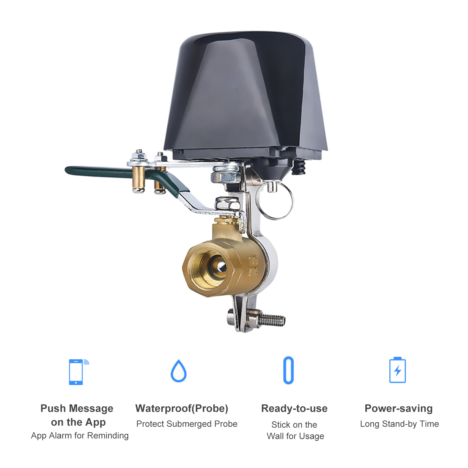 Migeet w-i-f-i Smart Water Valve with Timer Water Auto Shutoff Valve Controller Home Automation Water Shut-Off Valve Compatible With Alexa, Google Application. 