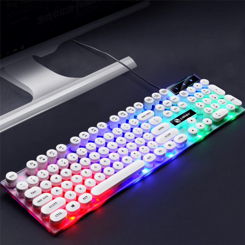 Mechanical Keyboard 104 Keys Dustproof Usb Wired Keyboard Mouse Set Waterproof Rgb Backlight Gaming Keyboard Gaming Mouse Cool. 