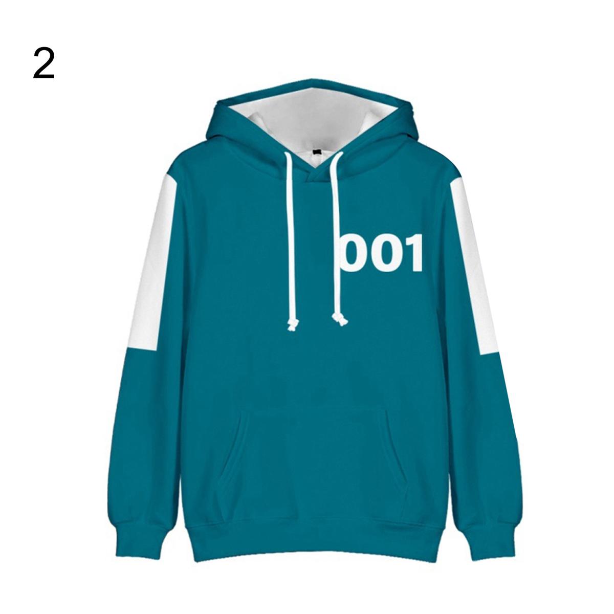 Squid Game Pullover Anti-fade Squid Game Themed Hoodie Outerwear Party Prop
