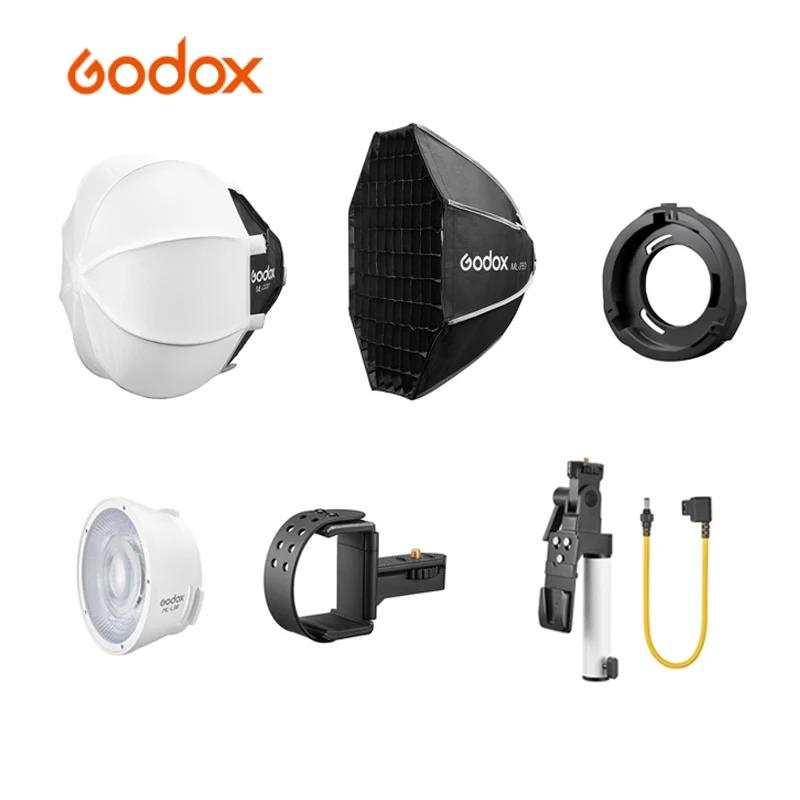 Godox ML100Bi LED ışıkları aksesuarları ML-CS30 ML-SF3030 sekizgen Softbox ML-L36 Lens reflektör ML-GB Bowens montaj adaptörü AK-B02