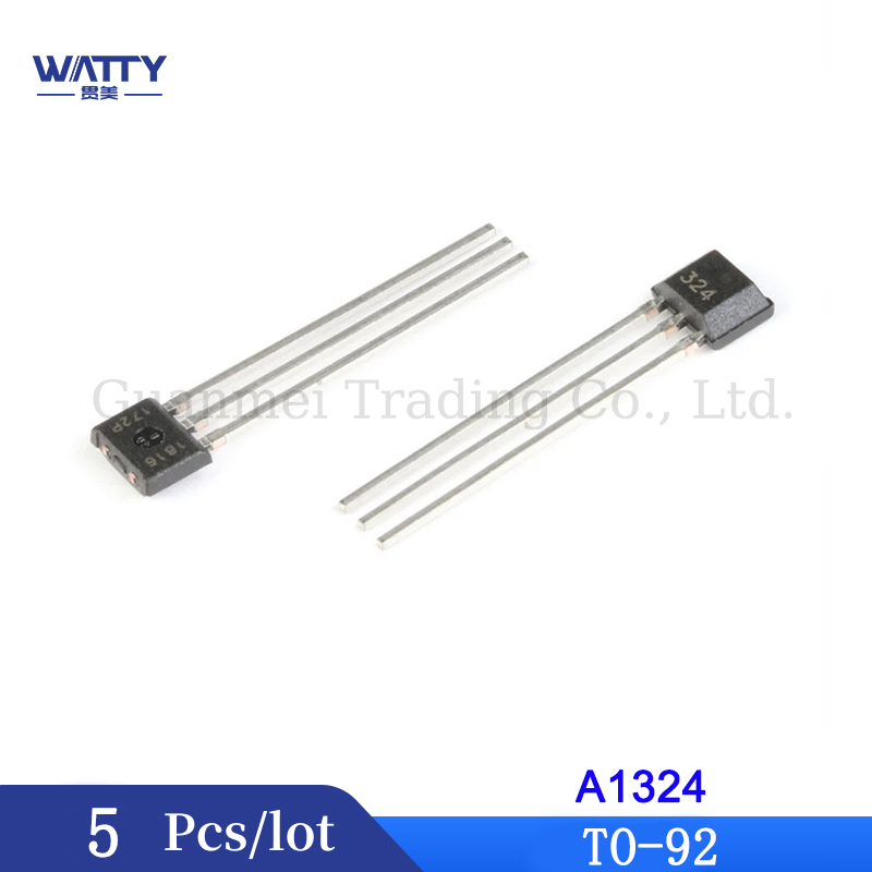 5Pcs/Lot   A1324LUA  A1324 324 02 SIP3 Hall Effect Sensor High precision IC TO92