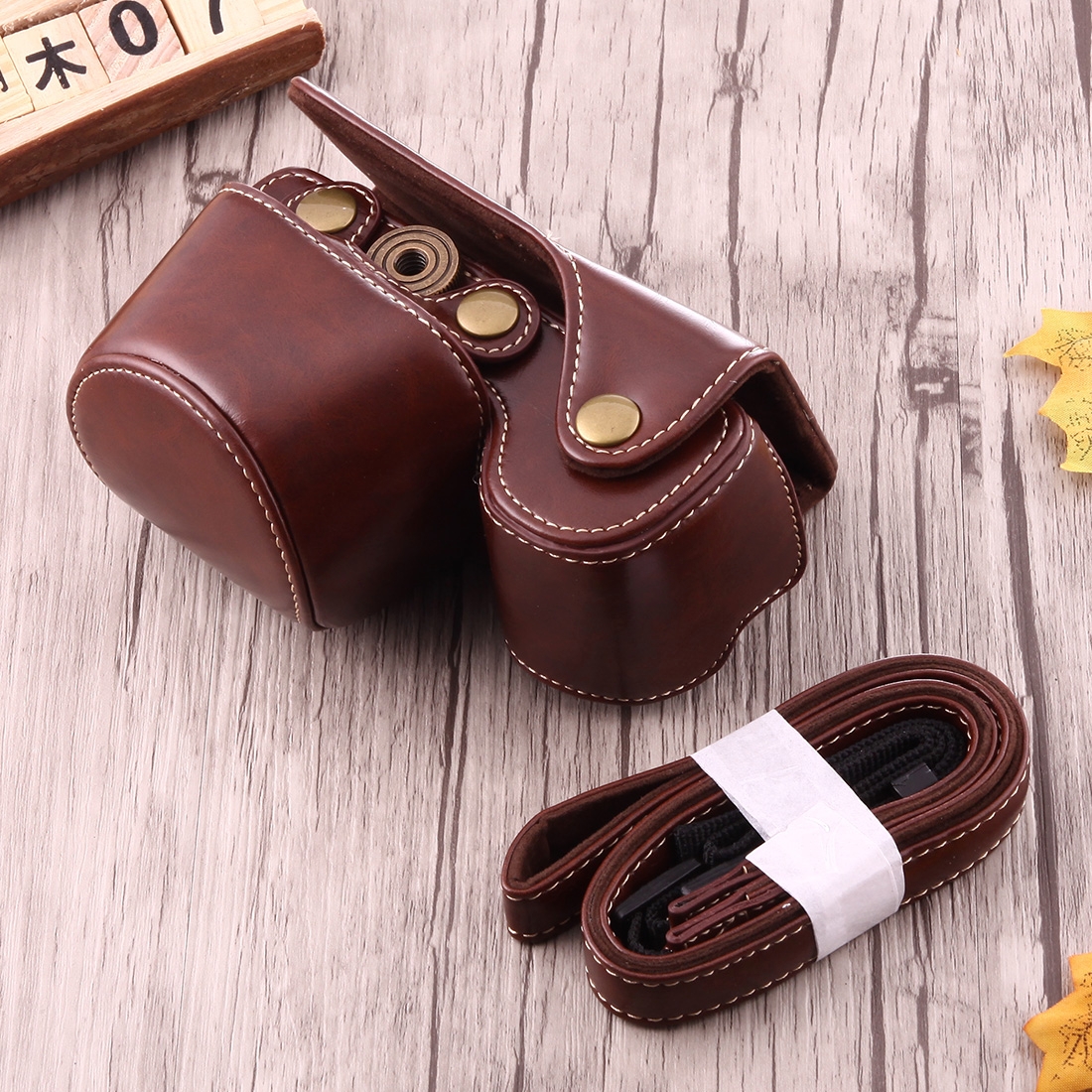 (COD) Full Body Camera PU Leather Case Bag with Strap for Sony A6000 / A6300 / Nex 6. 