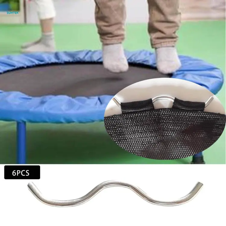 6 Pieces W Shaped Double Trampoline Spring Hooks Trampoline