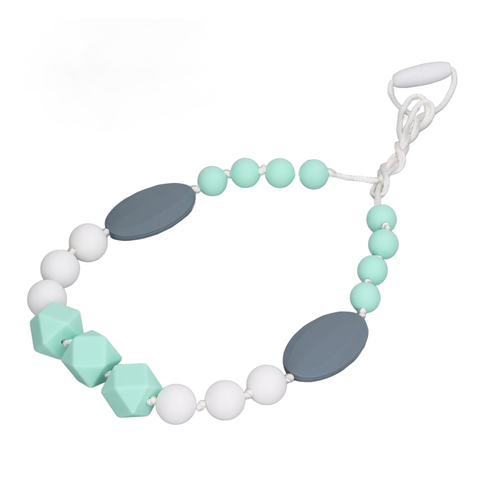 Baby Teething Necklace, Chewable Baby Teething Necklace Silicone Beads Vivid Reduce Pain Odorless Heating Easy To Clean with Detachable Clasps for Home. 