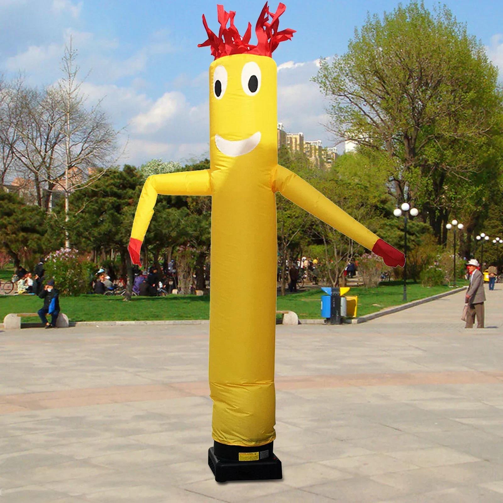 10ft Inflatable Wacky Waving Flailing Arms Tube Man Dancing Air Puppet-Yellow For Advertisement Promotional (No Blower). 