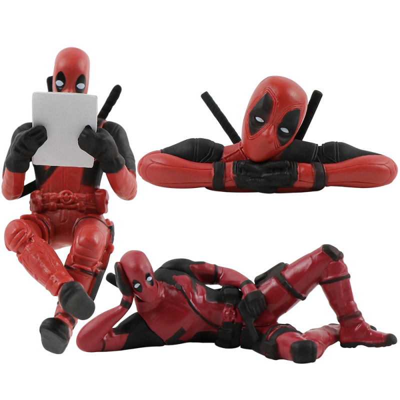 Deadpool Model Doll 3 Mini Hand Ornaments. 