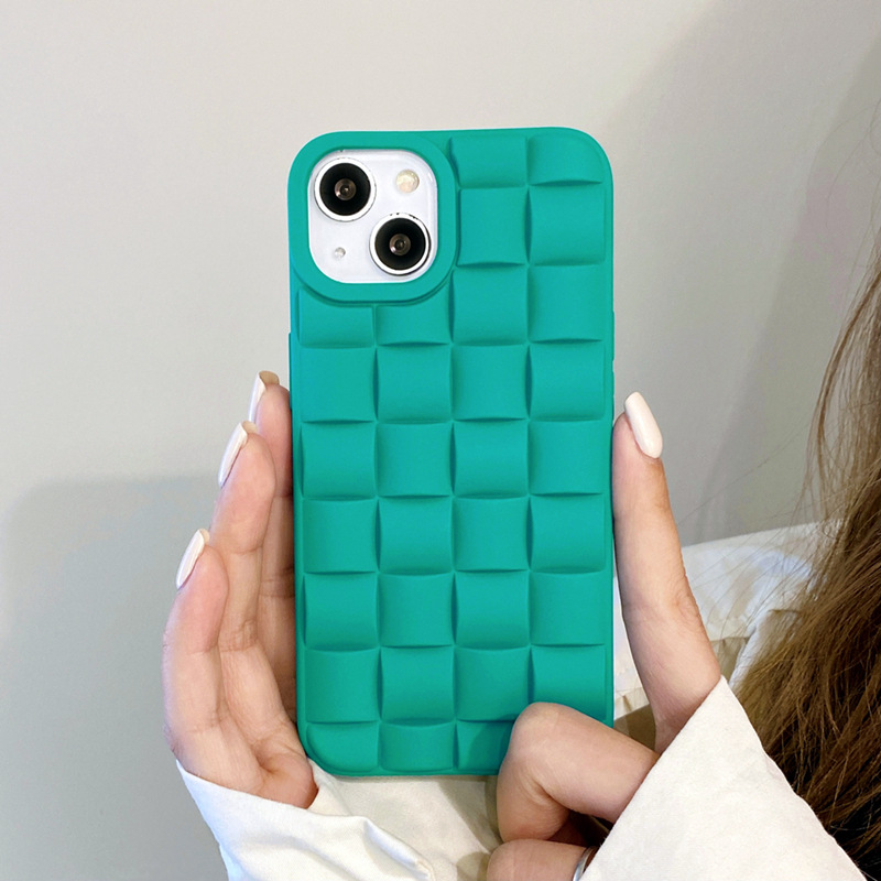 iphone13promax Phone case tpu Three-Dimensional Magic Cube Woven Pattern 14 Suitable for Apple 15 Personality shell. 