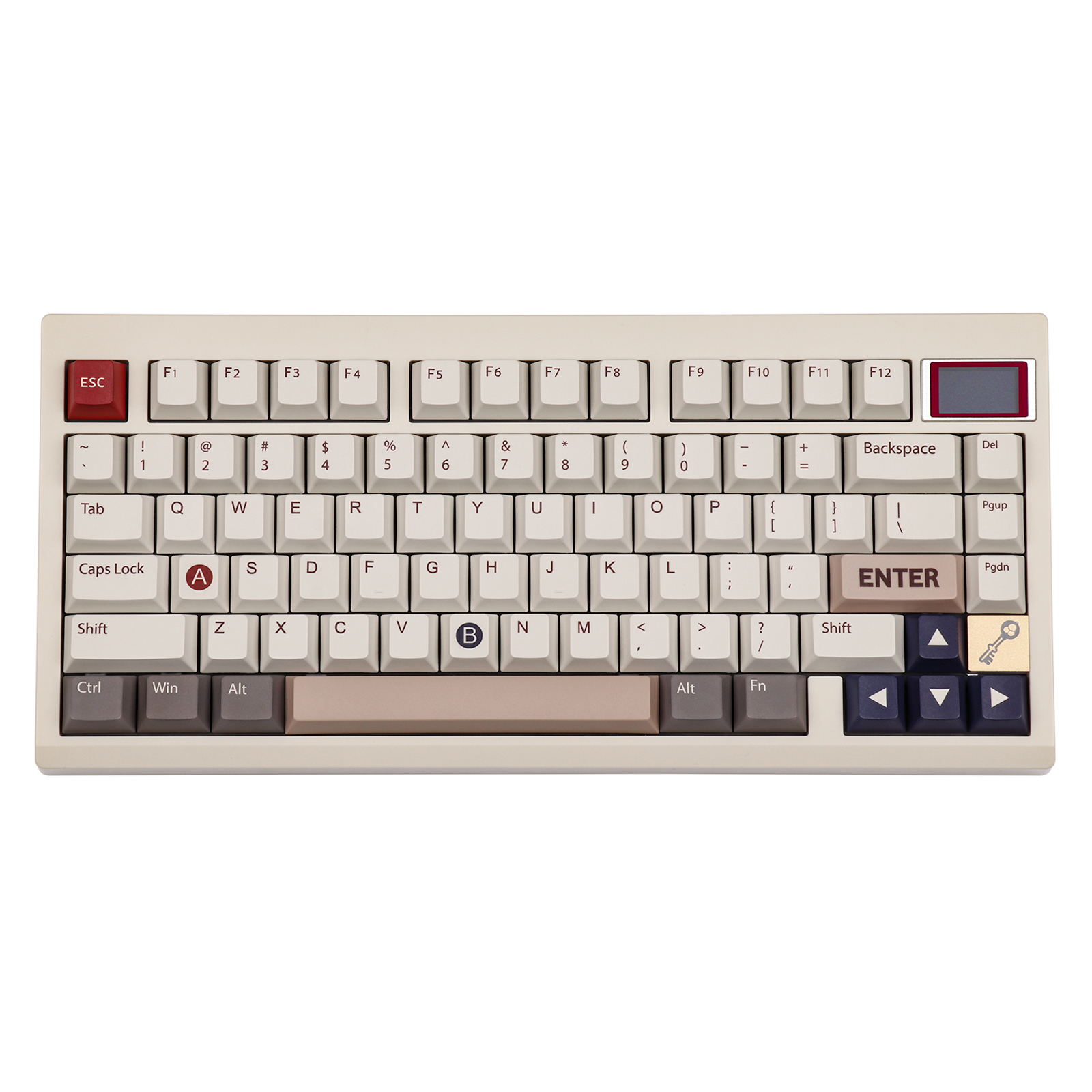EPOMAKER TH80 PRO V2 Wireless Gaming Keyboard with RGB Screen 75% Bluetooth/2.4Ghz/USB-C VIA Programmable Gasket Keyboard