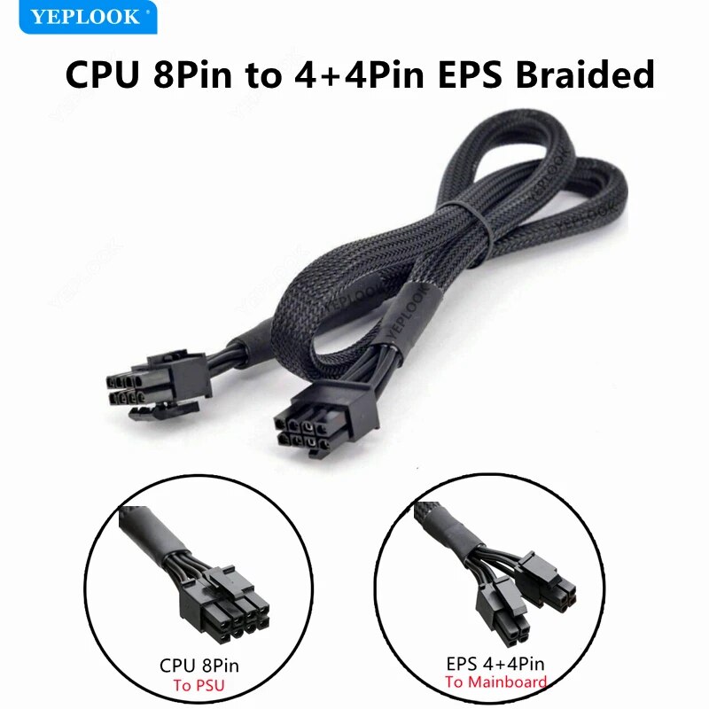 Original Type 4 Modular Power Cable for Corsair RM550x RM650x RM750x RM850x RM1000x PSU GPU PCIe 8Pin CPU 24Pin SATA Molex 4Pin. 