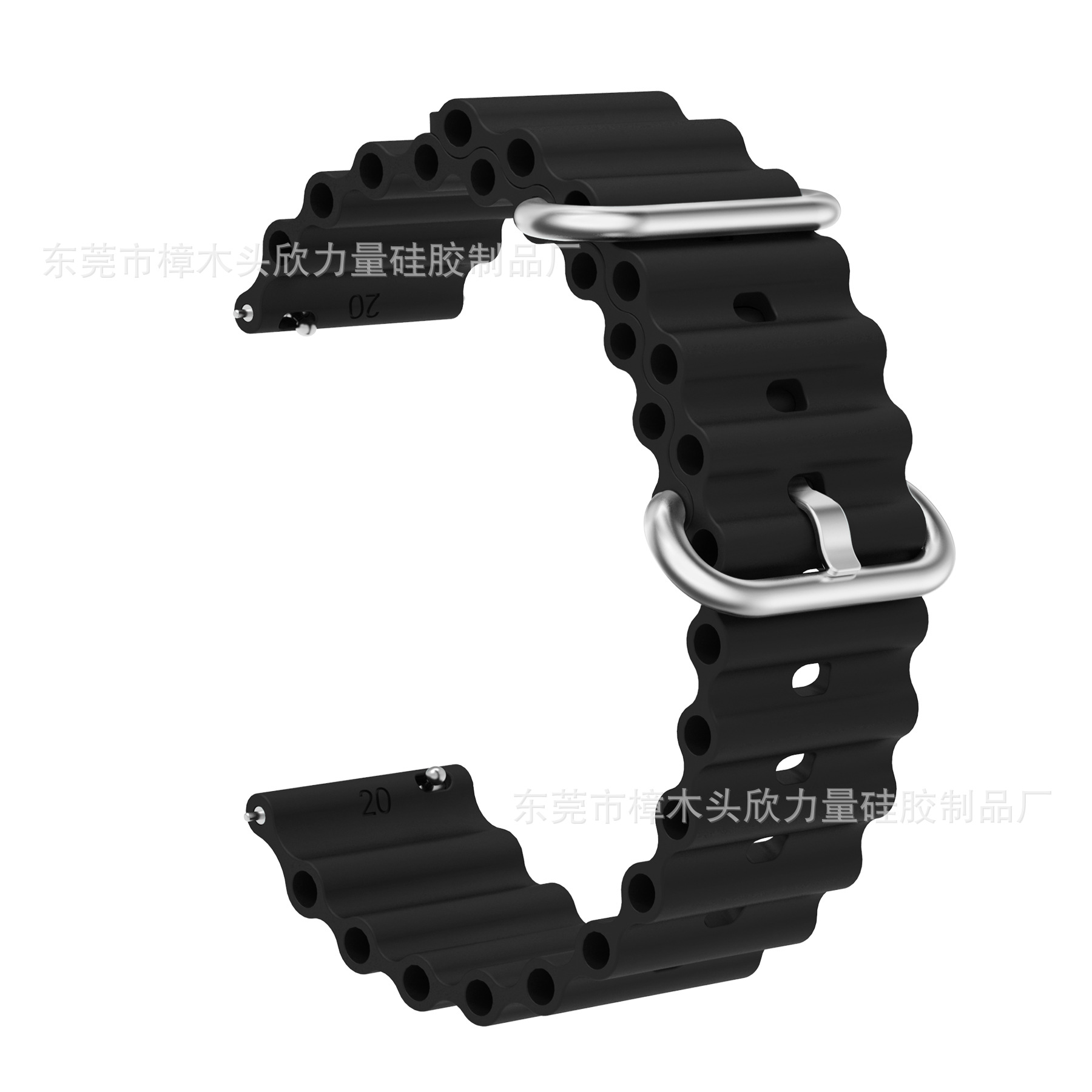 Wholesale Comfortable Resin 20 mm Watch Strap TE4060_K0016874