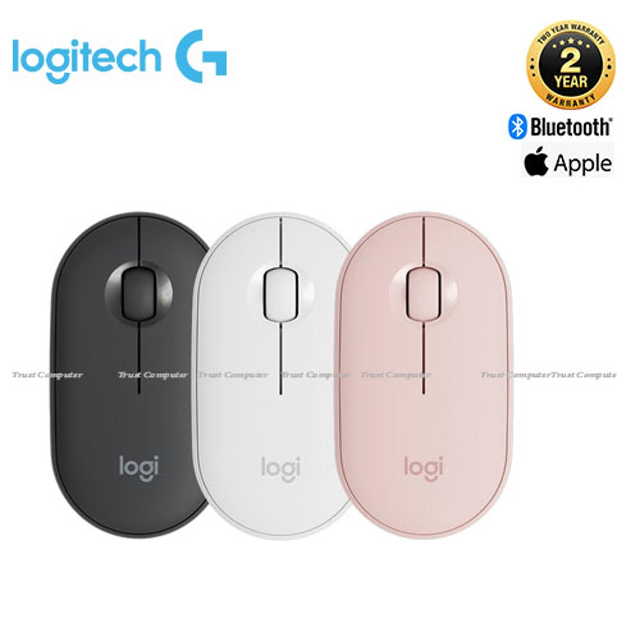 LOGITECH PEBBLE WIRELESS MOUSE M350, Pebble M350 Wireless Bluetooth Mouse Mini&Thin 1000DPI 100g High Precision Optical Tracking Unifying Colorful