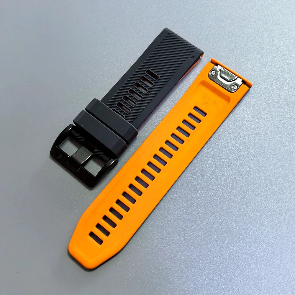 QuickFit 22mm 26mm Silicone Watch Band For Garmin Fenix 5 5X 6X 7 7X Pro/Epix Pro (Gen 2) TACTIX/Mk2 Mk2i G1/MARQ/Enduro 2 Strap. 