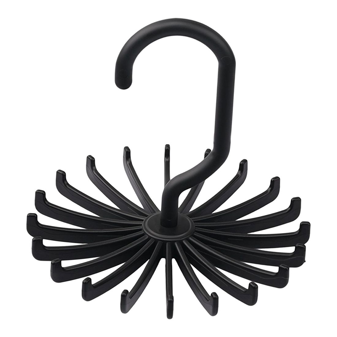 EYUVAA Rotating Closet Tie Rack And Belt Organizer, Hook Hanger For