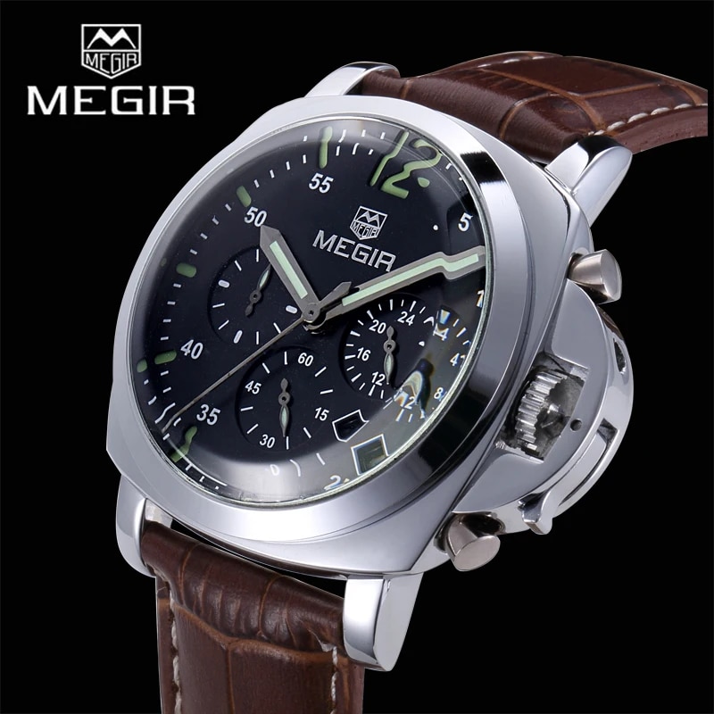 MEGIR 3006 3406 Watch Men Waterproof Chronograph Military Male