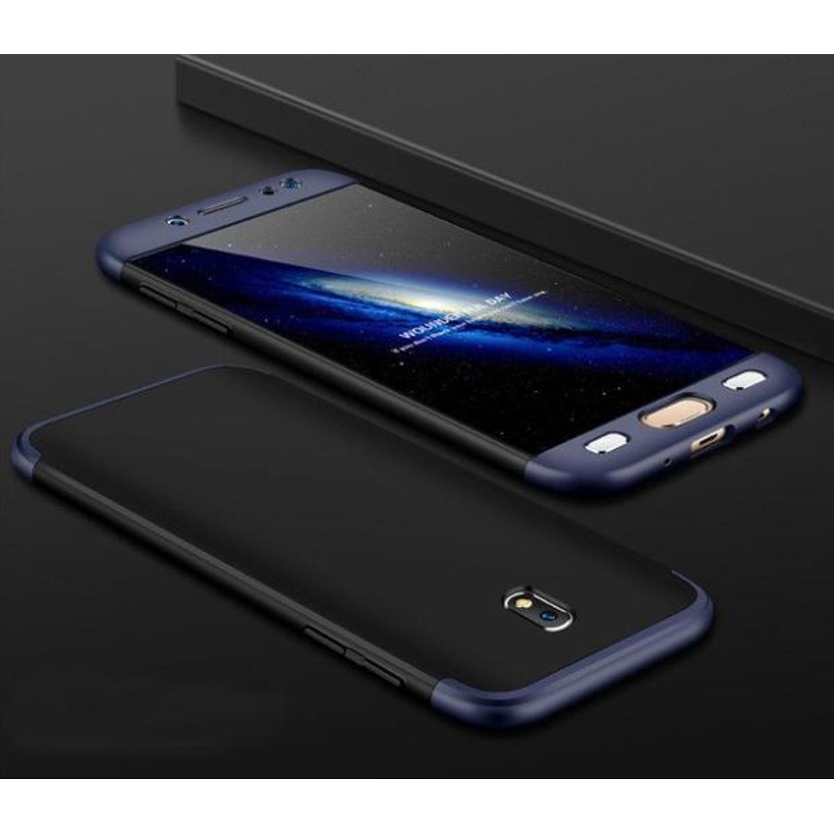 Samsung J7 Pro 360 Degree GKK Phone Back Cover - Black & Blue