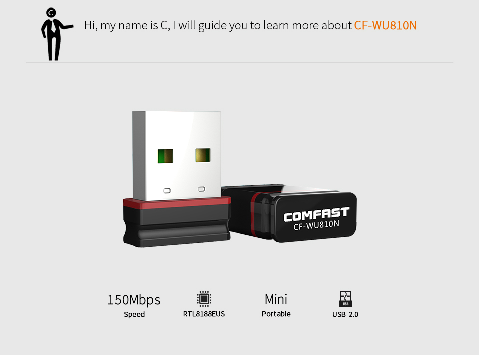 Mini PC WIFI Adapter Wifi USB WIFI Antenna 150Mbps RTL8188EU Wireless wi-fi receiver Wi fi dongle signal emitter Network Card. 