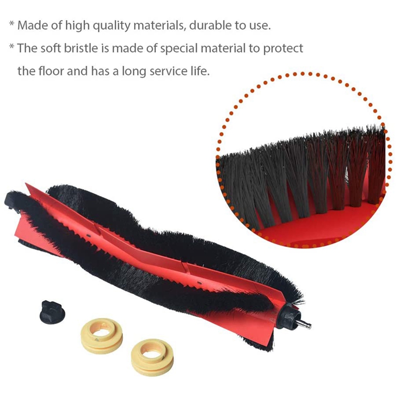Easy Clean Main Brush for Roborock S6 MaxV, S6, S6 Pure, E4,S4 Max,S4, S5 Max, S5, E35, E2 Robot Vacuum Cleaner. 