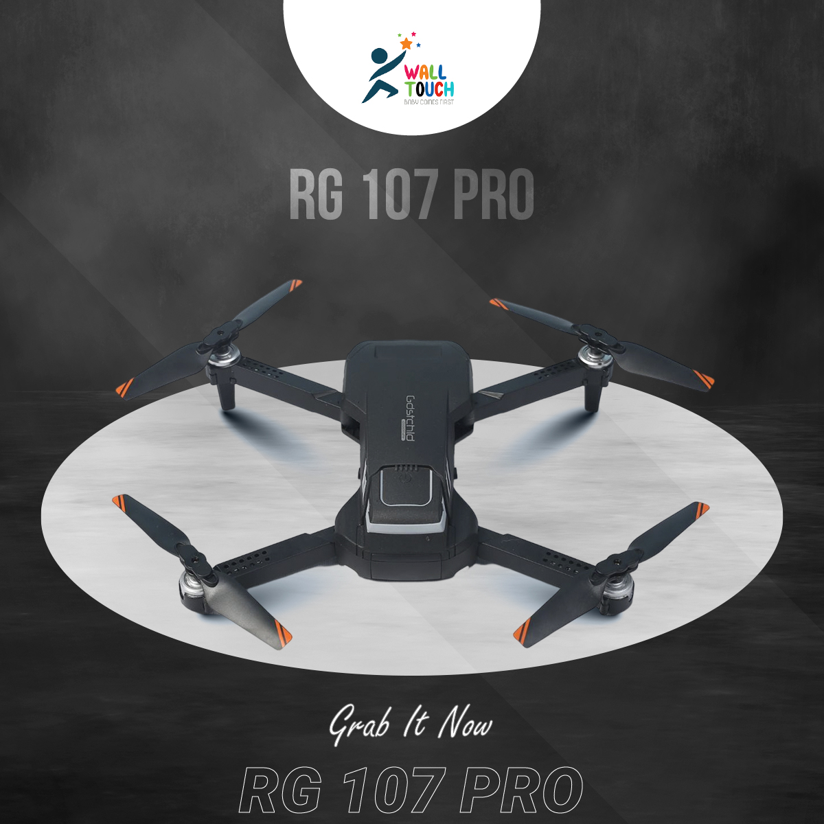RG107 Pro RC Drone with 3 Side Obstacle Avoidance Device | UAV with HD 4K Dual Camera, Optical Flow Positioning, ESC Quadcopter | Mini Double Battery, Lens Included | Advanced Features for Aerial Photography and Exploration. 
