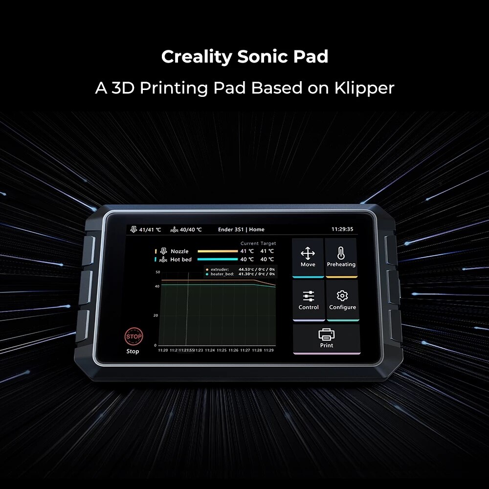 Creality Sonic Pad Original Kit Upgrade Must 7 Inch RAM 2G ROM 8G 64 Bit 1024*600 Multi Touch Screen Support Klipper Firmware. 