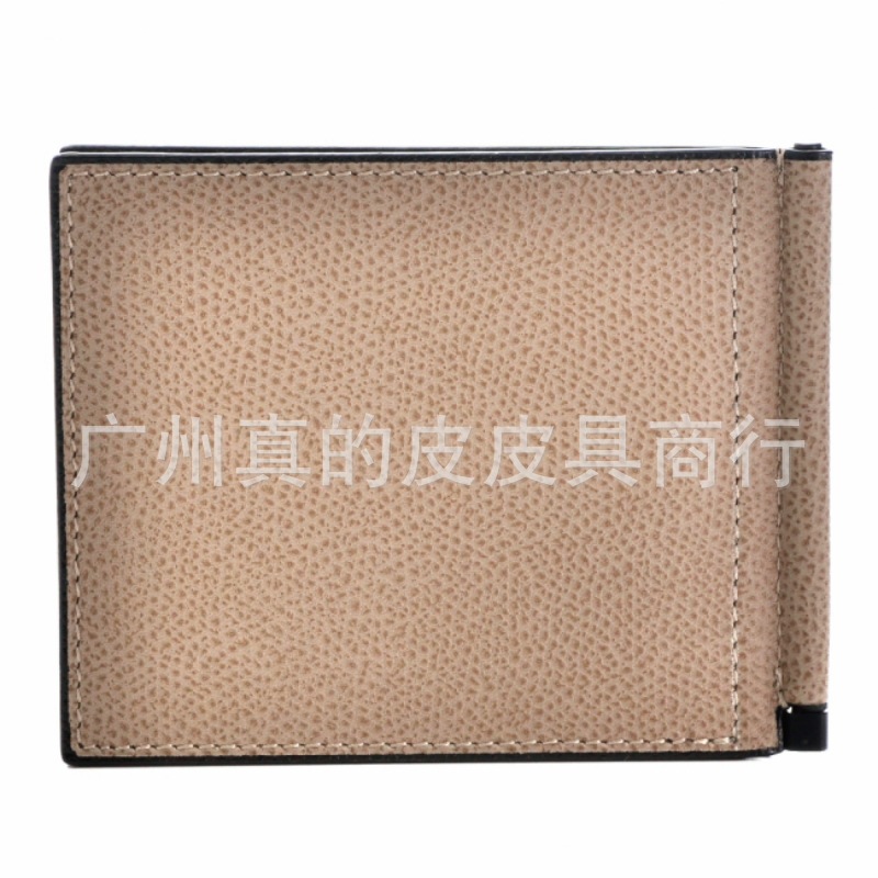 enuine leather dollar clip, business wallet bule, anti-theft brush, FI export, European and Ameran top layer coide men's wallet. 