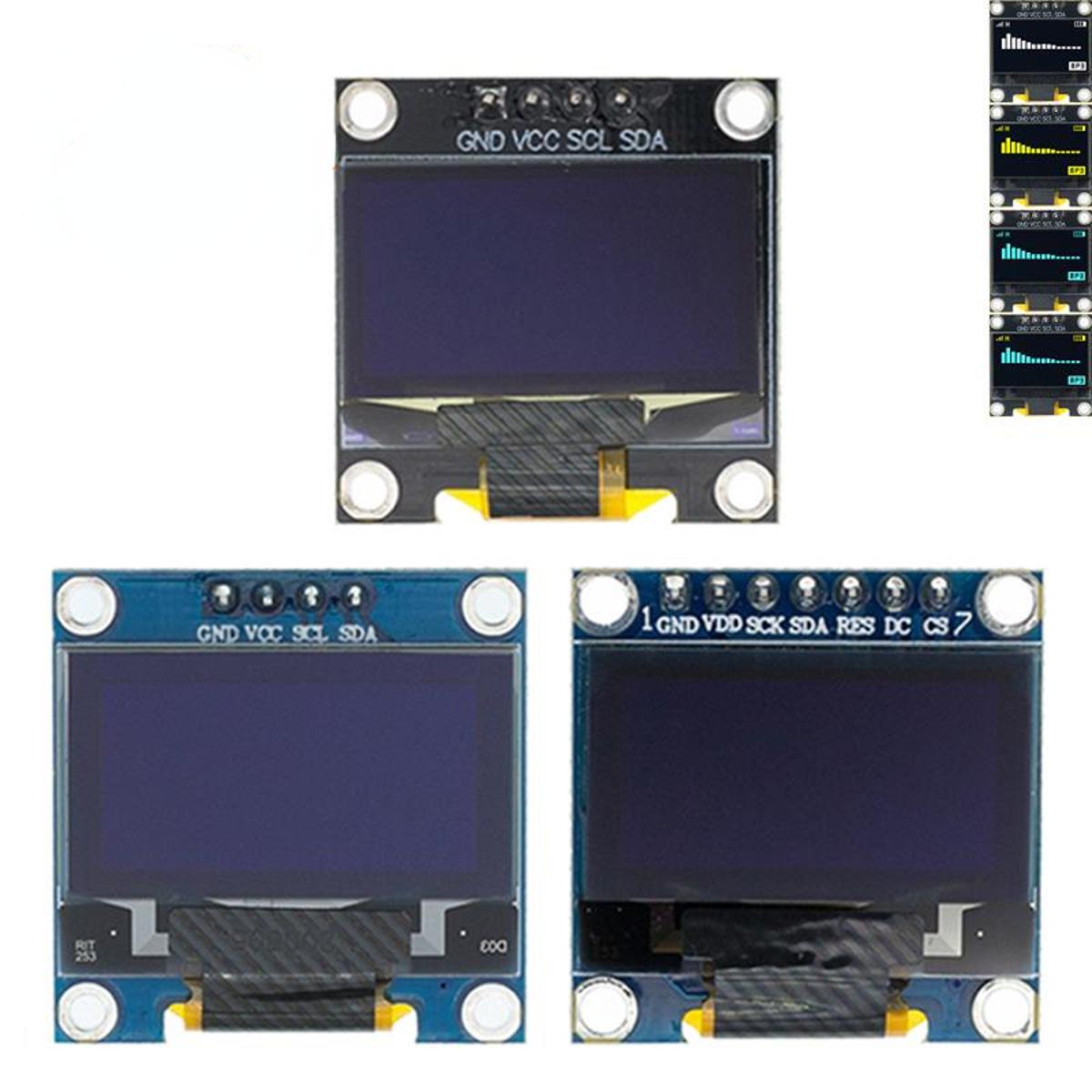 0.96 inch IIC SPI Serial 7/4Pin White/Blue/Yellow Blue/Yellow OLED Display Module SSD1306 12864 LCD Screen Board for Arduino - 317967527