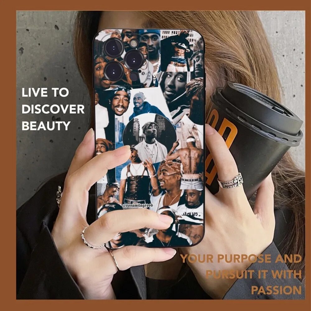 2pac Tupac Amaru Shakur Makaveli Phone Case For iPhone 14 11 12 13 Mini Pro XS Max Cover 6 7 8 Plus X XR SE 2020 Funda Shell. 