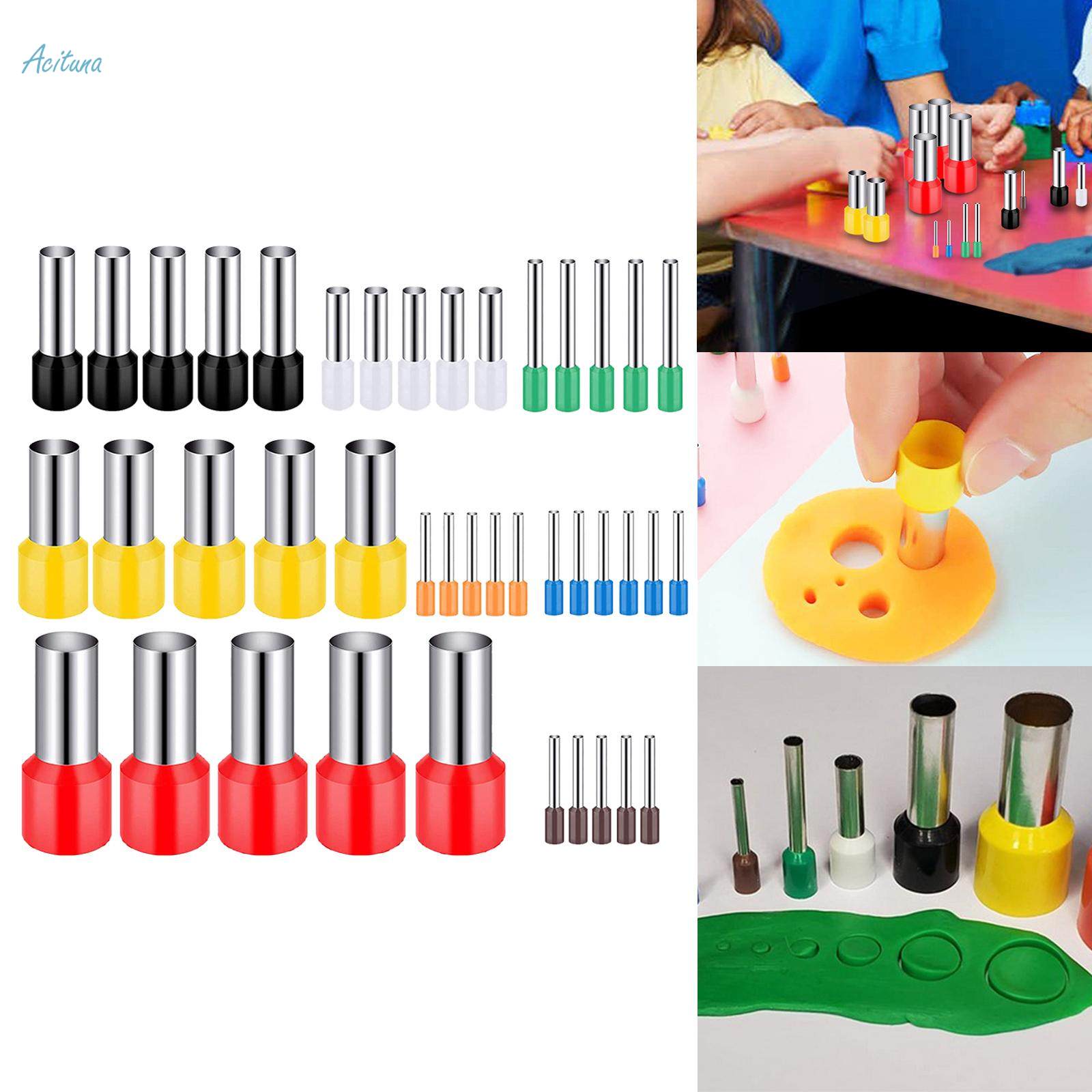 40x Polymer Clay Cutters Circle Shape Cutting Mold Punch Tool for Clay Craft. 